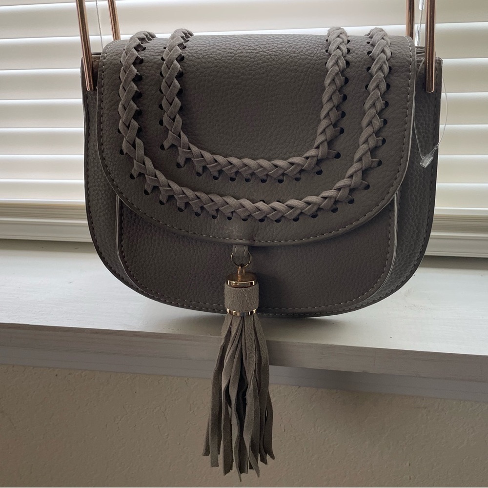 Gray Moda Luxe Crossbody Bag